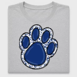 Blue Paw Print Splatter DTF Transfer