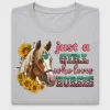 Girl Who Loves Horses DTF Transfer