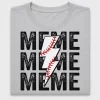 Baseball Lightning Bolt Distressed DTF Transfer