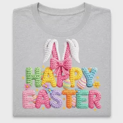 Happy Easter Bunny Crochet DTF Transfer