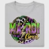 Mardi Gras Lightning DTF Transfer Design