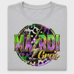 Mardi Gras Lightning DTF Transfer Design