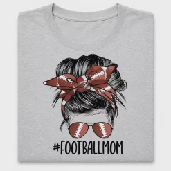 Football Mom Messy Bun DTF Transfer