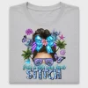 Stitch Girl Messy Bun DTF Transfer