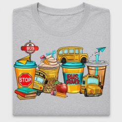 School Bus Driver Coffee Cup DTF Transfer
