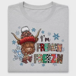 I'm Freakin Freezin Highland Cow DTF Transfer
