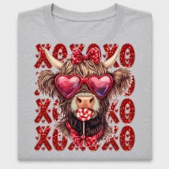 Valentine Highland Cow DTF Transfer