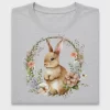 Watercolor Easter Bunny Wreath DTF Transfer