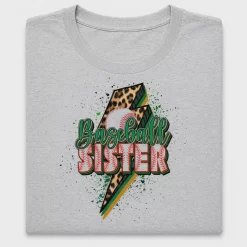 Baseball Sister Lightning DTF Transfer