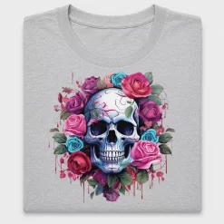 Floral Skull DTF Transfer