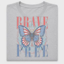 Brave Freedom Patriotic Butterfly DTF Transfer