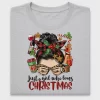 Christmas Messy Bun Girl DTF Transfer