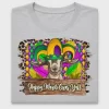 Happy Mardi Gras Goat DTF Transfer