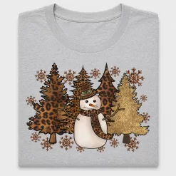 Leopard Snowman Winter DTF Transfer