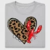 Leopard Heart Crawfish DTF Transfer