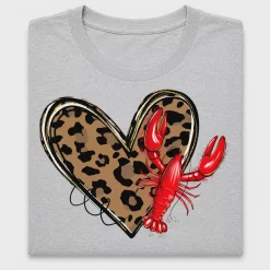 Leopard Heart Crawfish DTF Transfer