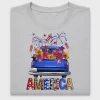Patriotic Truck Fourth of July DTF Transfer