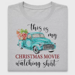 Christmas Movie Watching Shirt DTF Transfer