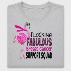 Flocking Fabulous Flamingo Breast Cancer DTF Transfer
