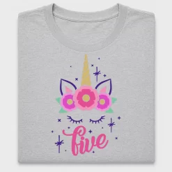Unicorn Five Birthday DTF Transfer