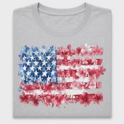 Floral American Flag DTF Transfer
