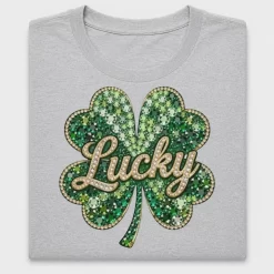 Glitter Lucky Shamrock DTF Transfer