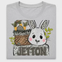 Easter Bunny With Carrots Personalized DTF Transfer