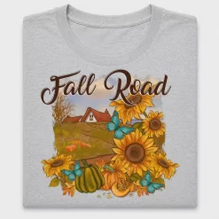 Fall Road Sunflower Pumpkin DTF Transfer