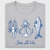 Coastal Sea La Vie DTF Transfer Design