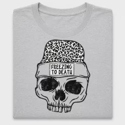 Freezing to Death Skull DTF Transfer