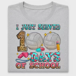 100 Days of School Volleyball DTF Transfer