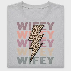 Wifey Leopard Lightning Bolt DTF Transfer