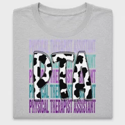Physical Therapist Assistant Cow DTF Transfer