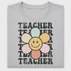 Teacher Smiley Flower DTF Transfer