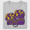 Cheer Duffel Bag Purple Gold DTF Transfer