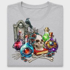 Witchy Potion Bottles Skull DTF Transfer