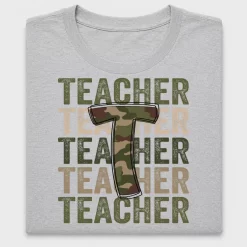 Teacher Stacked Camo DTF Transfer