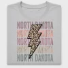 North Dakota Leopard Lightning DTF Transfer