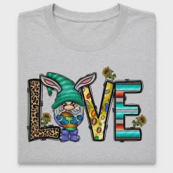 Gnome Love Easter Bunny DTF Transfer