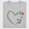 Autism Awareness Heart DTF Transfer