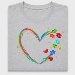 Autism Awareness Heart DTF Transfer