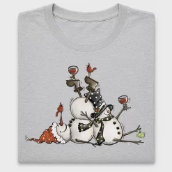 Festive Snowmen Celebrating DTF Transfer