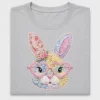 Floral Bunny Patchwork DTF Transfer
