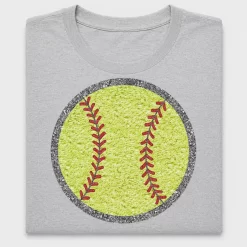 Softball Faux Chenille DTF Transfer