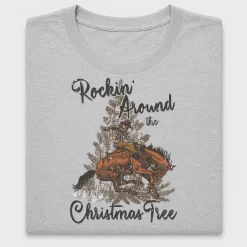 Retro Cowboy Christmas Tree DTF Transfer