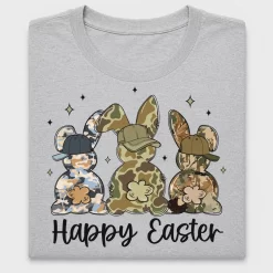 Camo Bunny Happy Easter DTF Transfer
