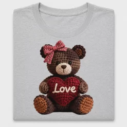 Crochet Bear Valentine DTF Transfer