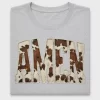 Western Cowprint Amen DTF Transfer