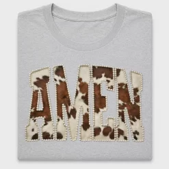 Western Cowprint Amen DTF Transfer