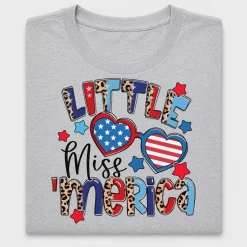 Little Miss Merica Fourth of July DTF Transfer